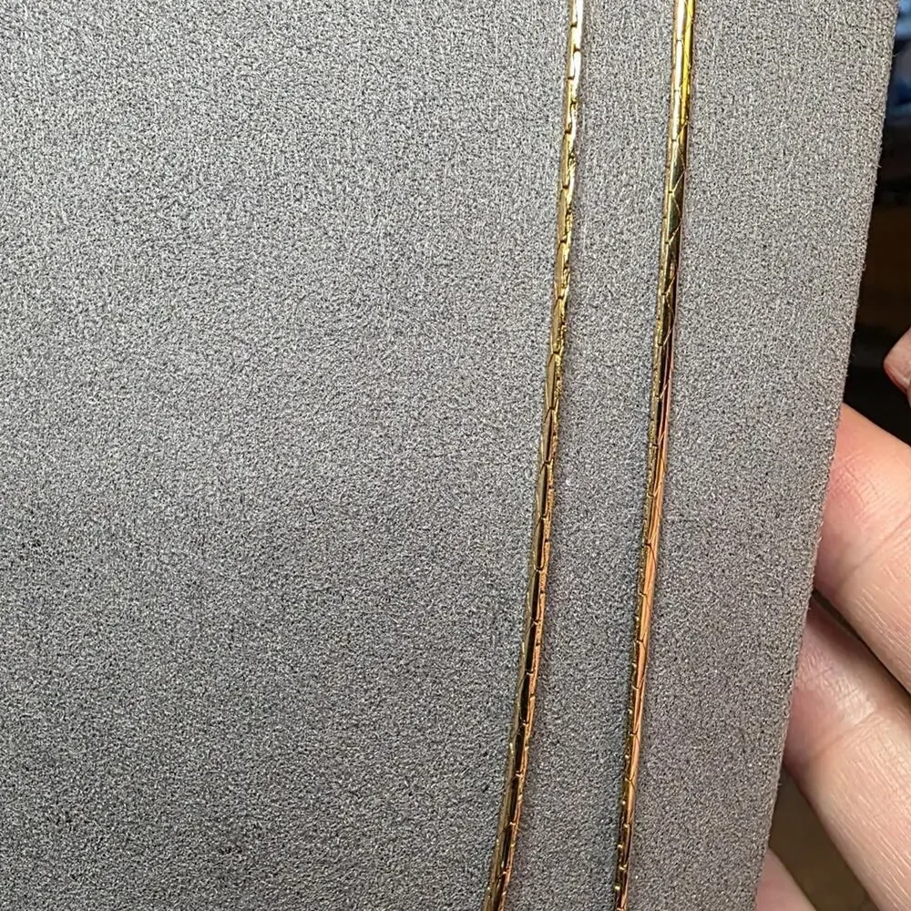 Sarah Coventry Double Chain Layered Necklace Long 24-26" Gold Tone 334 - Picture 6 of 9